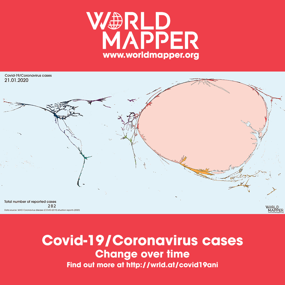 COVID-19 (Coronavirus Disease) Map Animation 21.01.2020-01.01.2021