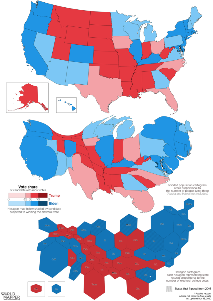 US Presidential Election 202, Results by state