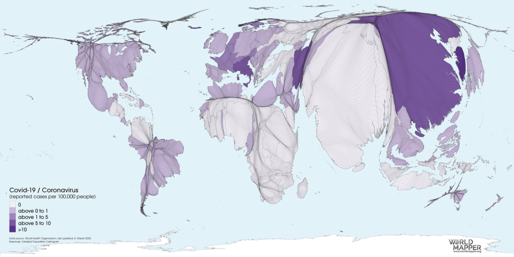 Covid-19/Coronavirus cases (per 100,000 people)
