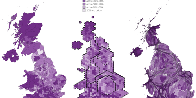 UK General Election Results 2024: Non-Lab/Con vote share