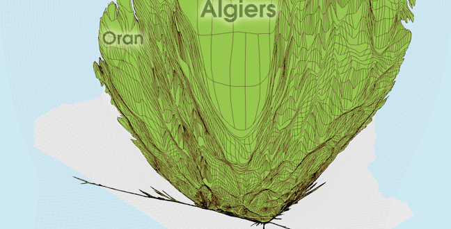 Gridded Population Cartogram Algeria