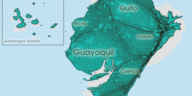 Gridded Population Cartogram Ecuador