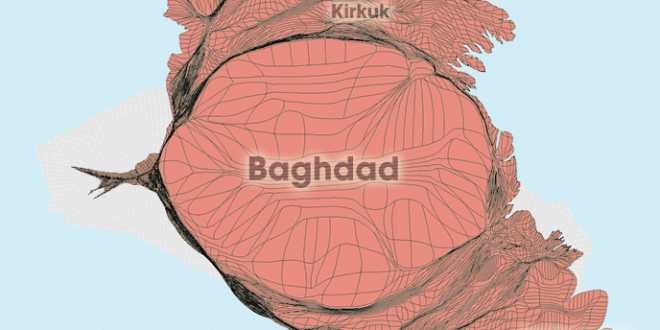 Gridded Population Cartogram Iraq