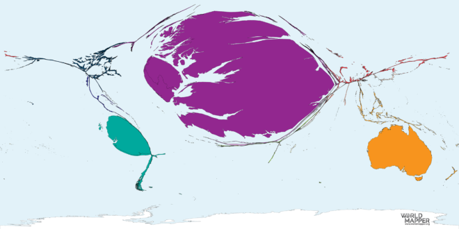 Migration from Falkland Islands 1990-2017
